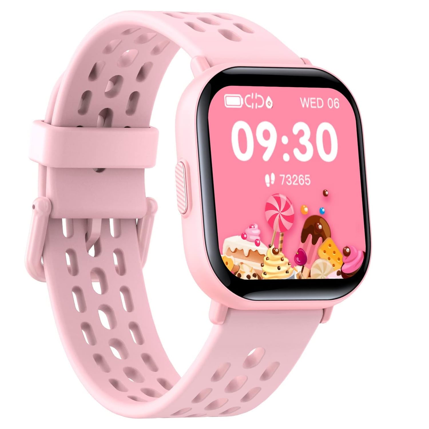 Kids Smartwatch for Boys and Girls IP68 Waterproof Children's Fitness Activity Tracker Watch Heart Rate Sleep Monitor 8 Sports Modes Pedometer Alarm Clock Gifts Teenagers Smart Watch (Pink) Kids Smartwatch for Boys and Girls IP68 Waterproof Children's Fitness Activity Tracker Watch Heart Rate Sleep Monitor 8 Sports Modes Pedometer Alarm Clock Gifts Teenagers Smart Watch (Pink)